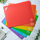 ERMAKOVA Cutting Board 4Pcs/6Pcs 1.2mm Thickening Flexible PP Non Slip Chopping Block Cutting Mats with Food Icons Kitchen Tools