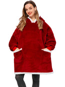 Sudaderas con capucha de gran tamaño para mujer, sudaderas con capucha de invierno, manta de TV gigante de lana con mangas, jersey de gran tamaño, sudaderas con capucha para mujer
