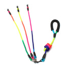 New Rainbow Multi Dogs Leash Nylon Detachable Pet Lead Foam Handle 1 Leash for 2 or 3 or 4 Dogs Round Traction Rope Dog Supplies