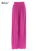 Bclout Long Sleeve Autumn Winter Shirts Blouses Woman Pleated Work Ladies Tops Elegant Loose Women Blouse Khaki Solid Tops 2022