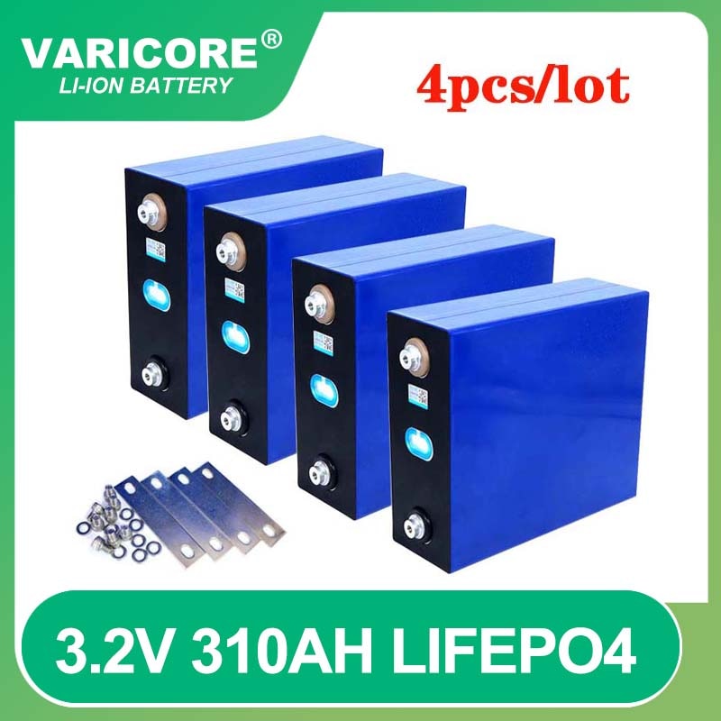 4 Stück VariCore 3,2 V 310 Ah 280 Ah 105 Ah LiFePO4 Batterie 3C Lithium-Eisen-Phosphat-Batterie für 4S 12 V 24 V Golfwagen Yacht Solar Wohnmobil