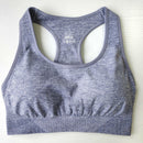 Nepoagym Mujeres Vital Sujetador deportivo sin costuras Racerback Push Up Sujetador de entrenamiento para Yoga Correr Transpirable Inalámbrico