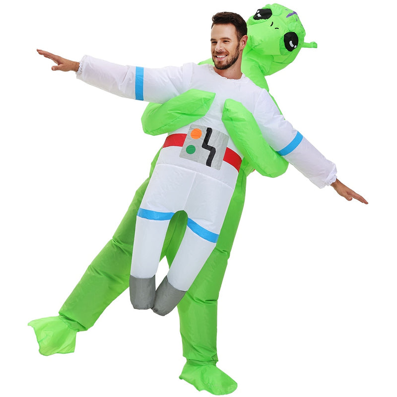 Adult Kids Astronaut Alien Inflatable Costumes Funny Mascot Cartoon Anime Fancy Dress Suit Purim Halloween Party Cosplay Costume