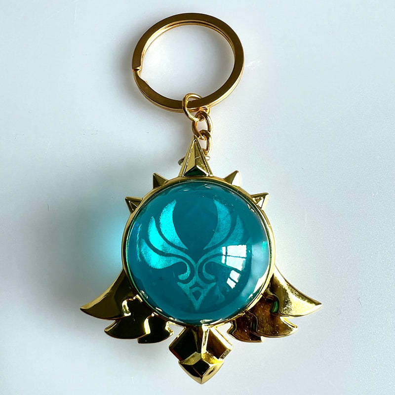 Genshin Impact Trinket Mondstadt Liyue Harbor Vision Of God Keychains Anime Accessories Bag Pendant Key Rings High Quality