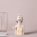 ARTLOVIN Butterfly Fairy Figures Girl Figurines Resin Tabletop Statues Creative Characters With Metal Gold Tray Home Decor Craft