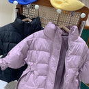 Chaqueta acolchada de algodón para bebé y niña, abrigo de invierno para niño pequeño, cinturón de cintura, prendas de vestir gruesas y cálidas, ropa de bebé de 2 a 10 años