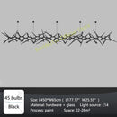 Postmodern Novelty LED Chandelier Lighting Luxury Dining Living Room Black Long Hanging Lamp Restaurant Villa Lobby Art Fixtures