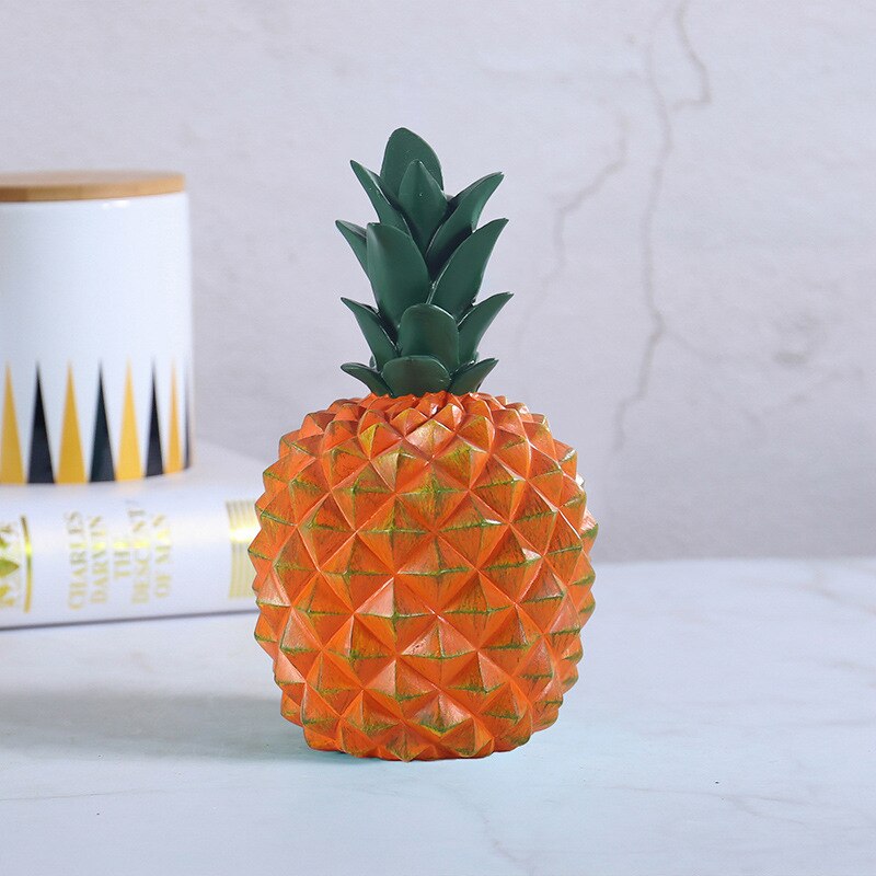 Fashion Ananas Statue Home Decoration Accessories Abstract Sculpture Desk Decor Coin Storage Box Living Room Decorative Statues