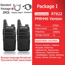 RETEVIS 2 pcs Mini Walkie Talkie PMR 446 Portable Two-way Radio ht PTT Walkie-talkies RT622 Portable Radio for Hunting Cafe RT22