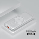 PINZHENG 20000mAh Wireless Charger Power Bank Built-in 4 Cables 10000mAh Powerbank Portable External Battery Charger For iPhone