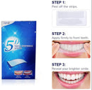 MJ 5D Gel Teeth Whitening Strips Oral Hygiene Care Double Elastic Tooth Bleaching Strips False Teeth Veneers Dental Whiten Tools