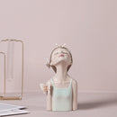 ARTLOVIN Butterfly Fairy Figures Girl Figurines Resin Tabletop Statues Creative Characters With Metal Gold Tray Home Decor Craft