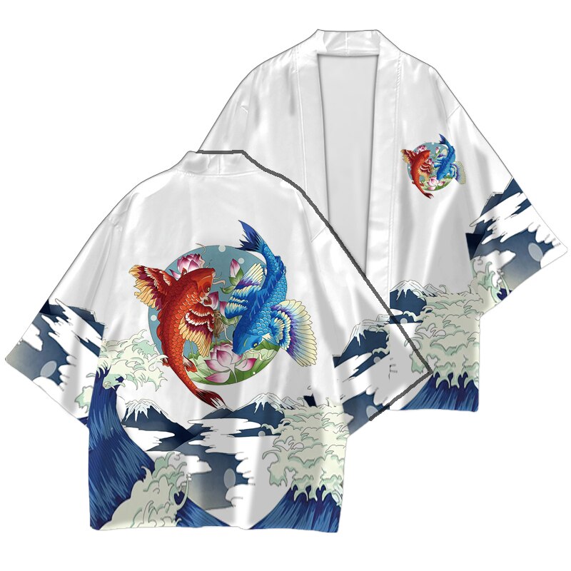 Spring Autumn Japanese Traditional Haori Samurai Oriental Yukata Clothing кимоно японский стиль High-quality Daily Street Wear