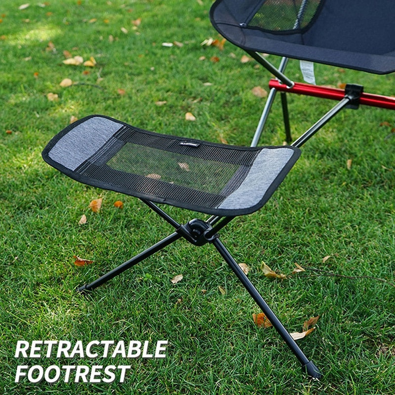 Taburete portátil plegable para acampar, silla de playa, pesca plegable, barbacoa al aire libre, silla de Camping, reposapiés reclinable