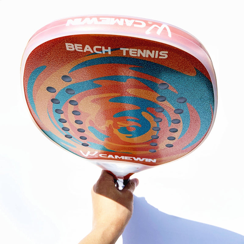 Strandschläger aus Kohlefaser können mit Tennisschlägerschützern kombiniert werden, die für Anfänger entwickelt wurden