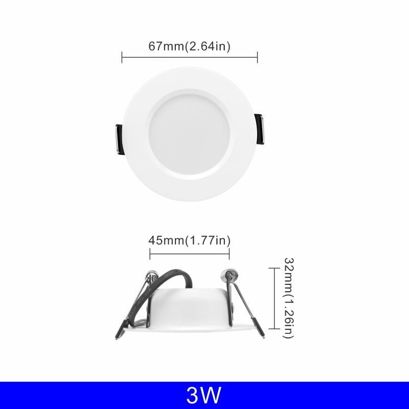 10 teile/los Led Downlight 3 Watt 5 Watt 7 Watt 9 Watt 12 Watt 15 Watt 220 V Deckeneinbauleuchte 3/4/5 zoll Runde Led Panel Down Light Scheinwerfer Beleuchtung