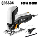 DEKO Stichsäge Electric Home Power Tools Gehrungssägemaschine DKJS80Q1 Laser Variable Geschwindigkeit mit Metallführungslineal, Klinge, Inbusschlüssel