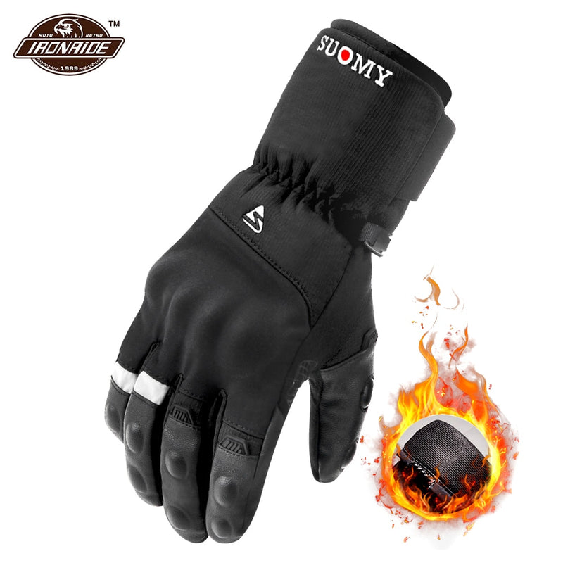 Guantes de invierno para motocicleta, Guantes impermeables para Moto Motocross, Guantes para Moto a prueba de viento, Guantes para montar en Moto con pantalla táctil