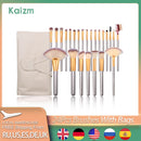 Kaizm 24Pcs Makeup Brushes Sets Beauty Tools Cosmetics Blending EyeShadow Lip Powder Foundation Make-up Brush Tool Kit With Bags