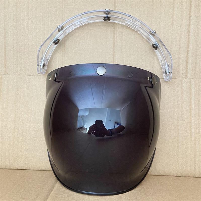 Soman cara abierta casco Visor burbuja Flip Up motocicletas Visor capacete lente casco accesorios BV01