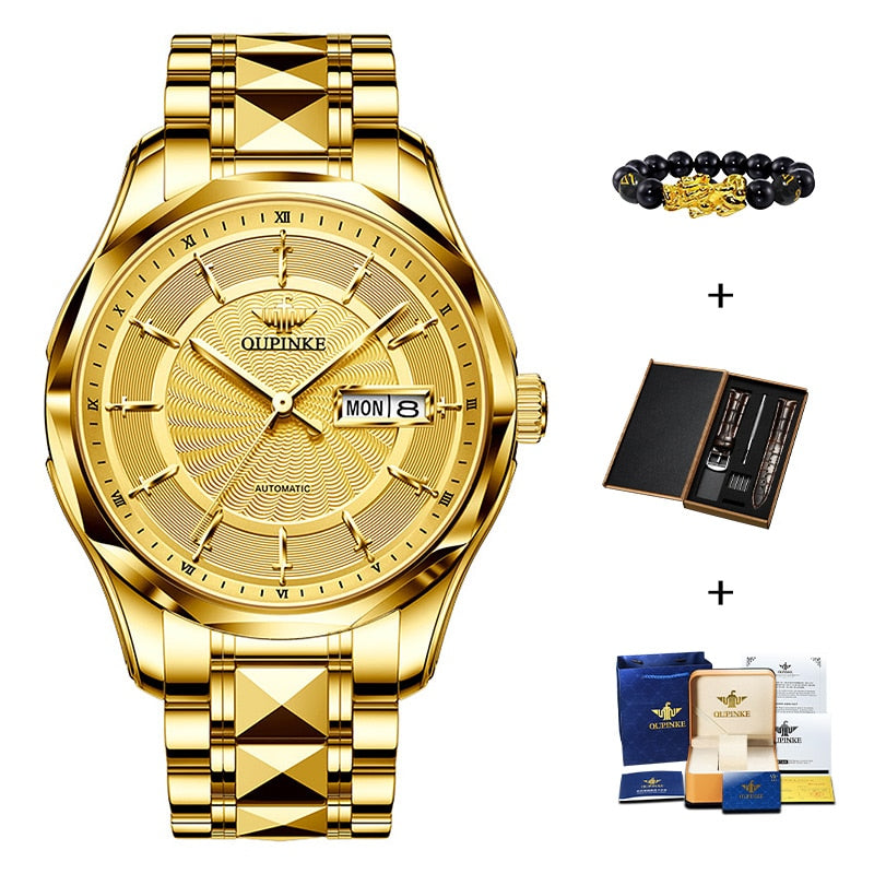 OUPINKE, 41MM, nuevos relojes para hombre, relojes de pulsera automáticos de lujo de marca superior para hombre, relojes mecánicos impermeables para hombre, reloj Masculino