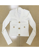 HIGH STREET Neueste 2022 Herbst Winter Designer Pullover Damen V-Ausschnitt Lion Buttons Strickjacke Top