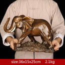 Feng Shui Elegant Elephant Resin Statue Lucky Wealth Figurine Crafts Ornaments Gift for Home Office Desktop Decoration
