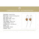 Lotus Fun Real 925 Sterling Silver Earrings Natural Stone Fine Jewelry Design Physalis Fruits Dangle Earrings for Women Brincos