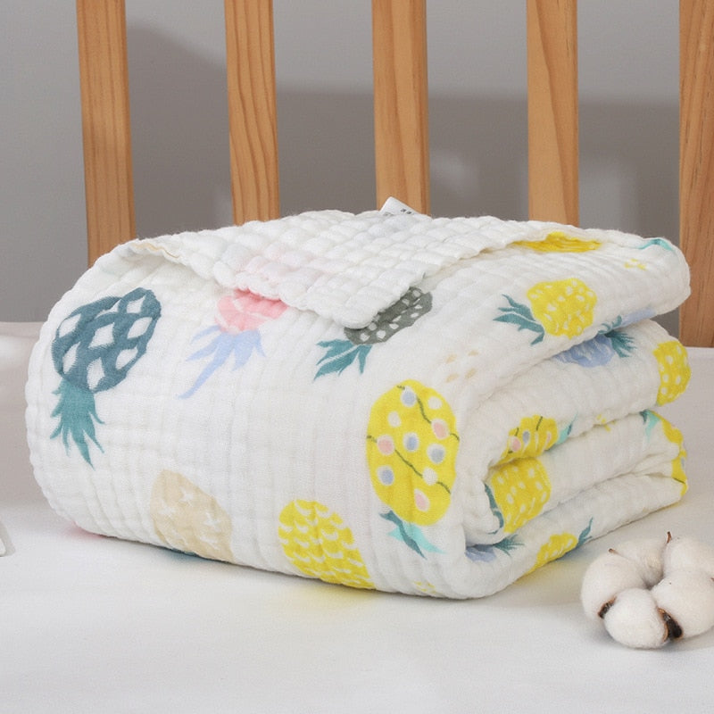 6 Layers Gauze Cotton Swaddle Blanket Baby Blankets Newbron Muslin Swaddle Bedding Newborn Quilt
