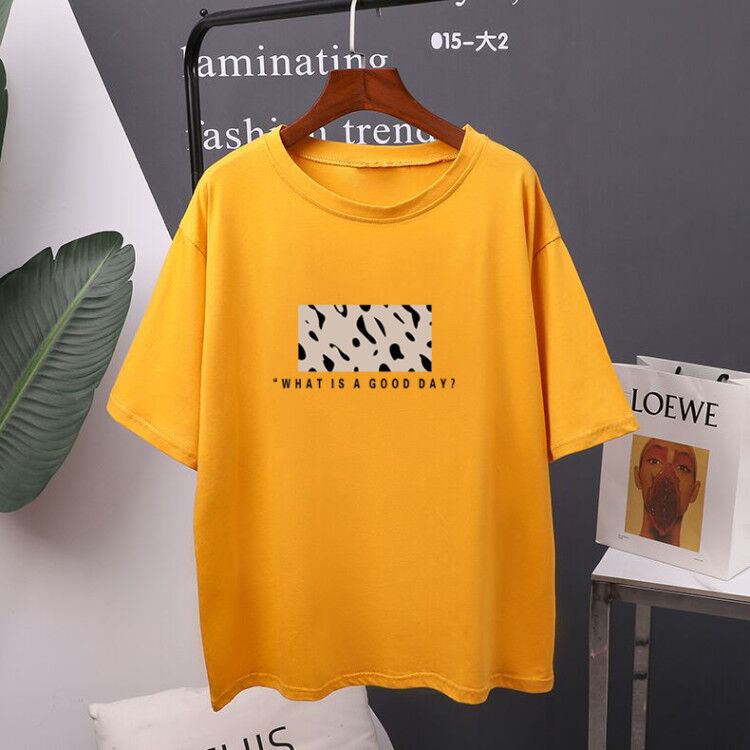Camiseta con estampado de leopardo Hirsionsan para mujer, 100% de algodón de gran tamaño con gráfico gótico para mujer, camisetas suaves Harajuku, camisetas informales sueltas para mujer