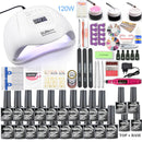 Gel Nail Polish Set 20000-35000RPM Nail Drill Machine Kit With UV LED Lamp Manicure Tools Kit Nail Art Set UV Builder Nail Gel