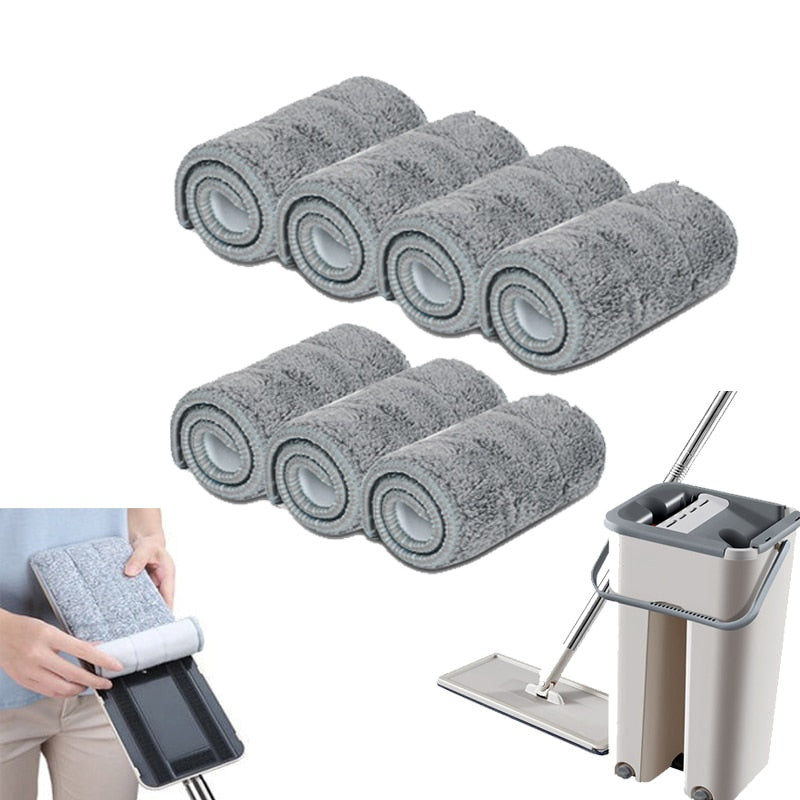 5/7/10PCS Microfiber Floor Mop Cloth Replace Rag Self Wet and Cleaning Paste Dry Home Bathroom Mop Pad Rags