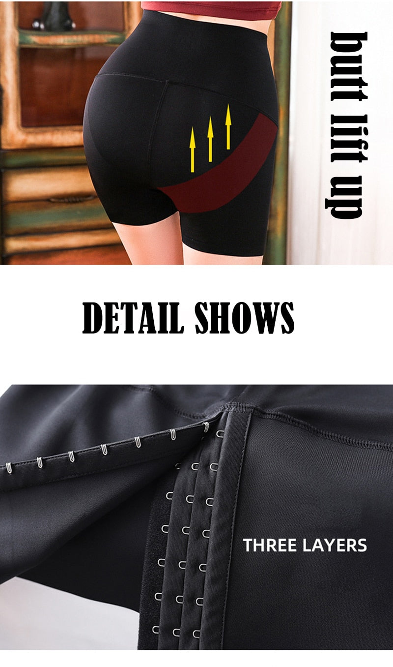 Shorts High Waist Trainer Lift Up Butt Lifter Body Shaper with Hooks Firm Tummy Control Panties Shapewear Thigh Slimmer Girdles