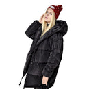 FTLZZ, chaquetas de invierno para mujer, Parkas de plumón de pato blanco 90%, abrigos holgados con capucha, prendas de vestir de nieve rosa informales cálidas de largo medio