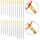 LMDZ 12/24PCS Blind Needle Elderly Needle Side Hole Needles Tail Side Opening Stainless Steel Hand Sewing Needles Threading