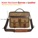 Le'aokuu Herren Echtleder Antik Stil Coffee Aktentasche Business 13" Laptoptaschen Attache Messenger Bags Portfolio B207-d