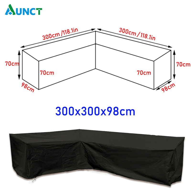 Ecksofa-Abdeckung für den Außenbereich, Garten-Rattan-Eckmöbelabdeckung, V-Form, wasserdichtes Sofa-Schutzset, Allzweck-Staubabdeckungen