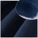 2020 Wool Coat Women Pied De Poule Natural Fox Fur Collar Cashmere Wool Blends Long Outerwear Ladies Streetwear