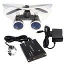 Dental Loupes Dental Magnifier Dental Lab Medical Loupes Magnification Binocular 2.5/3.5x420 Headlight Headlamp 5W Set Metal Box