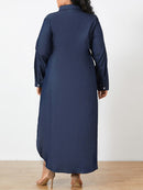 ZANZEA Women's Dress Vintage Shirt Vestido De Mujer Casual Solid Ropa De Mujer 2022 Female Lapel Neck Party Dress