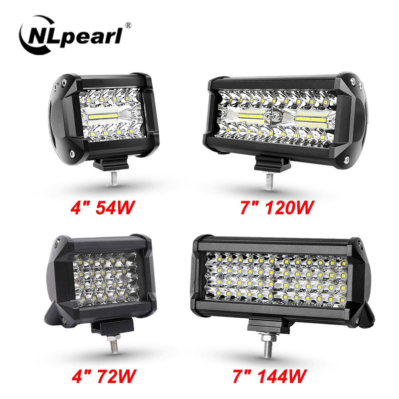 NLpear 12V 24V LED Bar Offroad Spot Flood Combo LED Light Bar/Work Light for Truck Car SUV 4WD 4x4 Boat ATV Barra LED Headlights