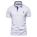2021 New Summer Cotton POLO Shirt Men Giraffe Brand Embroidery Polo Shirt Men High Quality Short Sleeve England Style Mens Polos