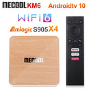Global Mecool KM6 deluxe edition Amlogic S905X4 TV Box Android 10 4G 64GB 32G Google Certified Support Wifi6 BT1000M Set Top Box