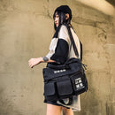 11 BYBB'S DARK Vintage Hip Hop bolso de hombro Streetwear lona Multi bolsillos escuela mensajero pecho bandolera hombres mujeres