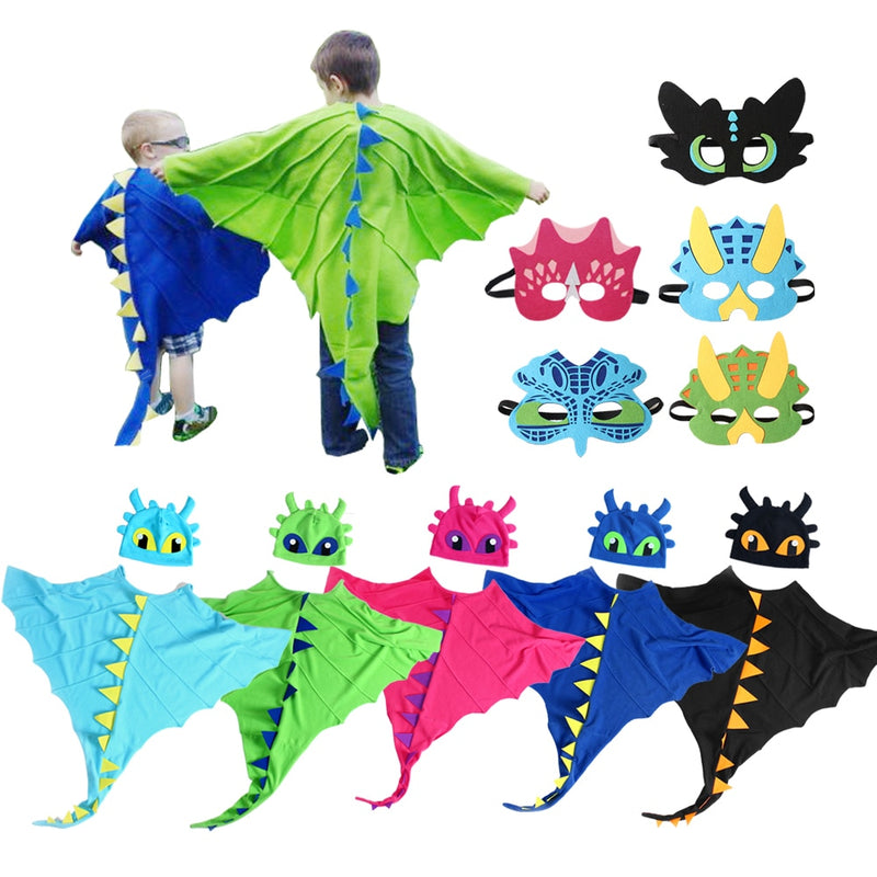 Dinosaur Costume Halloween Costume Dragon Cosplay Cloak Mask Hat Toothless Dino Costume Anime Cosplay