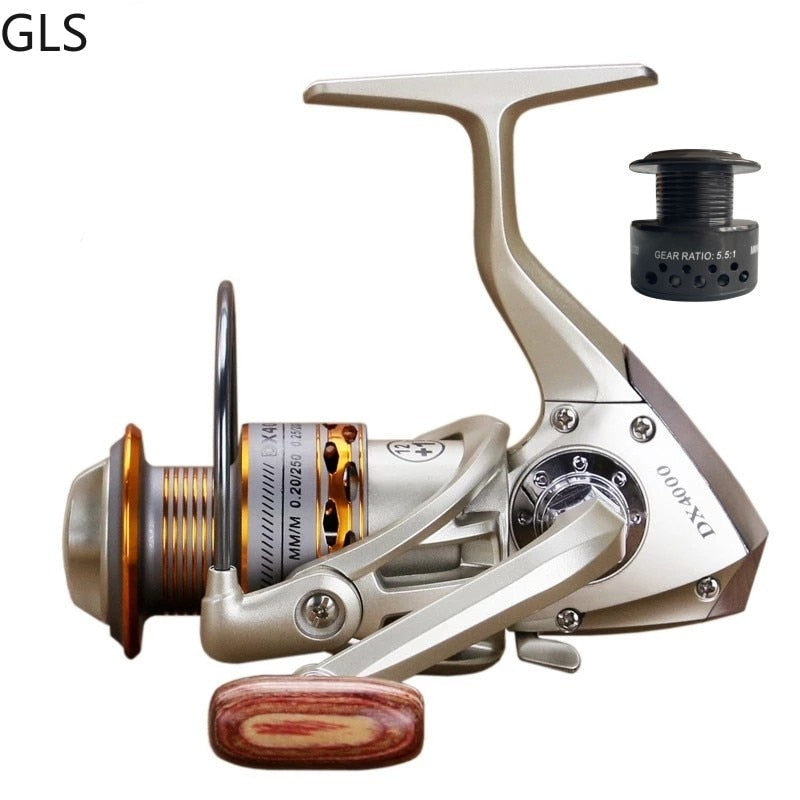 Double Spool Fishing coil Wooden handshake 12+ 1BB Spinning Fishing Reel Professional Metal Left/Right Hand  Fishing Reel Wheels