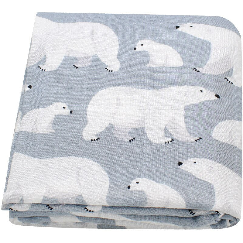 Muselina de bambú orgánico Swaddle 120 X 120 Manta de gasa de algodón Swaddle Mantas de bebé Recién nacido