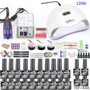 Gel Nail Polish Set 20000-35000RPM Nail Drill Machine Kit With UV LED Lamp Manicure Tools Kit Nail Art Set UV Builder Nail Gel