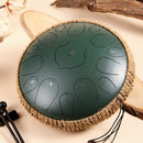 Steel Tongue Drum 13 Inch 15 Tones D Key Tank Drum Tamborine Yoga Meditation Percuss Music Instrument Children&