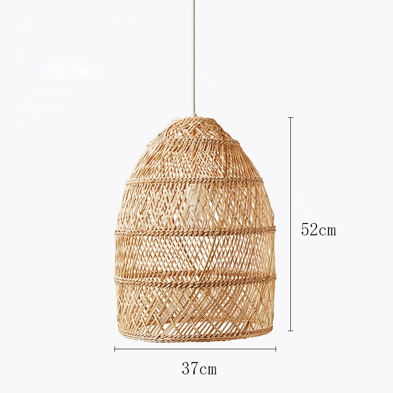 Lámpara colgante de ratán Natural, nuevo estilo chino, lámpara colgante tejida a mano para sala de estar, luminaria colgante, luz para comedor